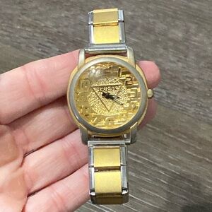 Vintage Guess Stainless Steel Gold Tone Watch